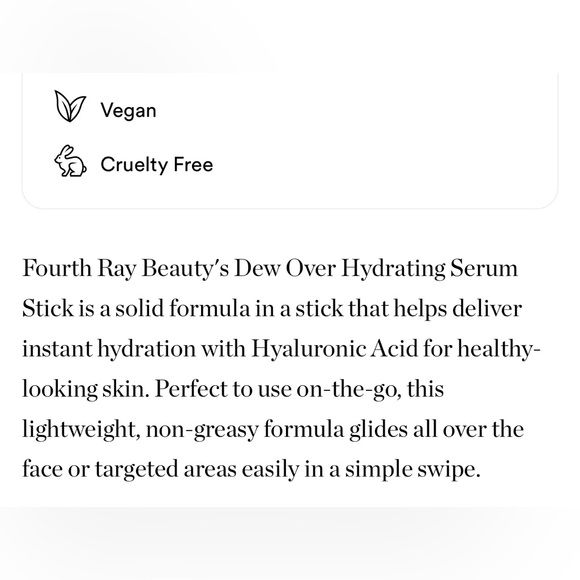 $10❤️‍🔥 LAST 1! Fourth Ray Beauty Dew Over Hydrating Serum Stick 💧 NEW IN BOX - Picture 4 of 6